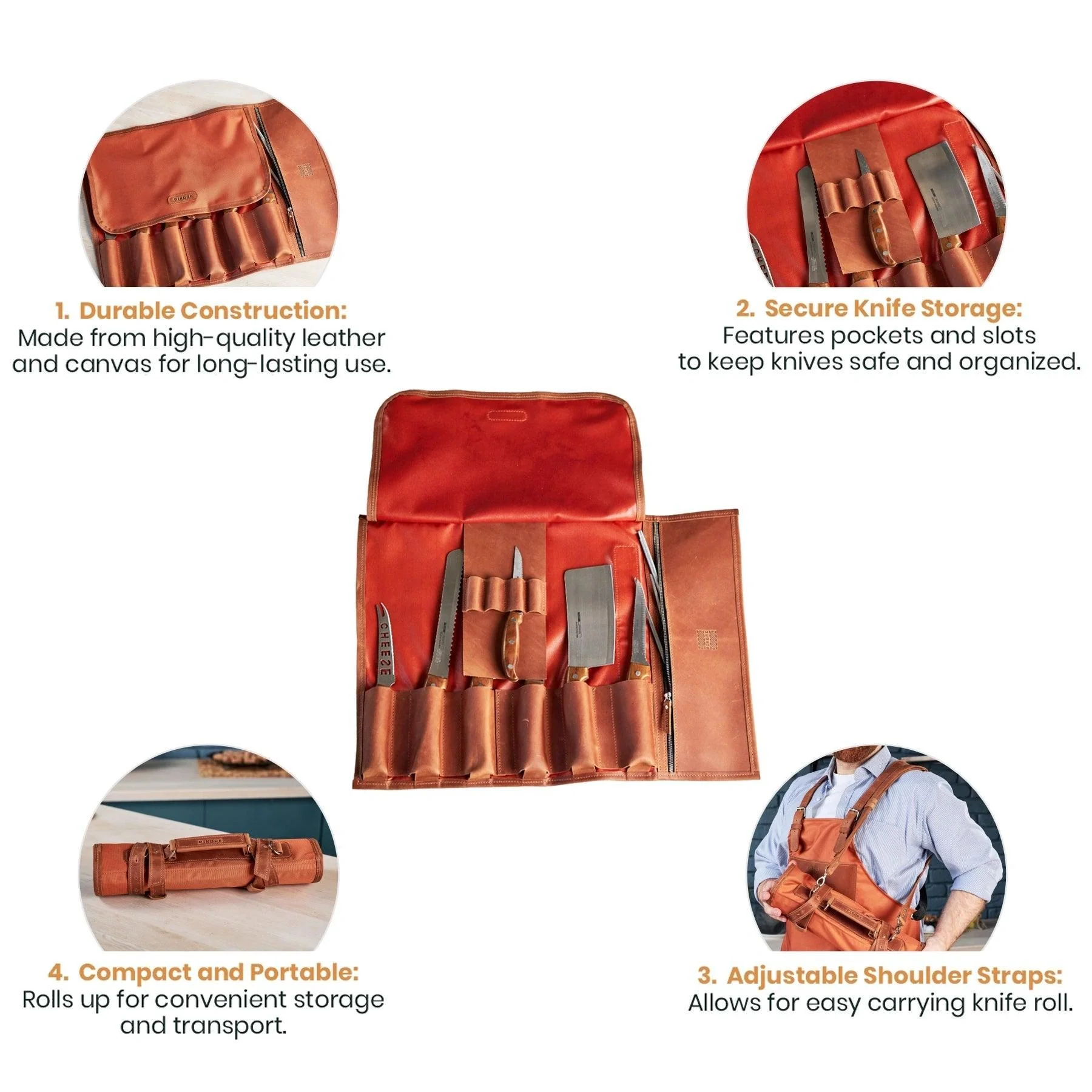 Waxed Canvas Knife Roll - Image 4