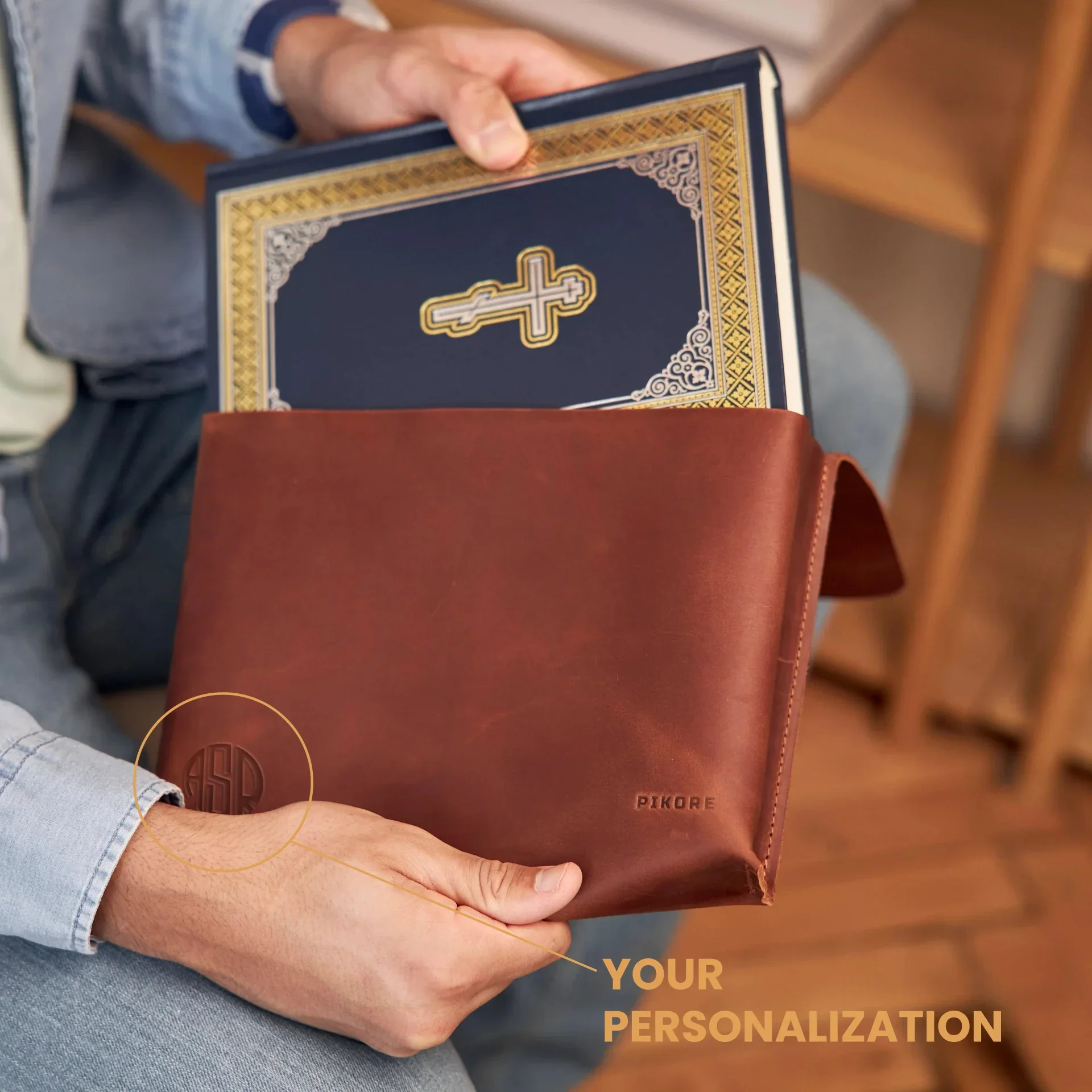 Leather Book Sleeve - Image 2