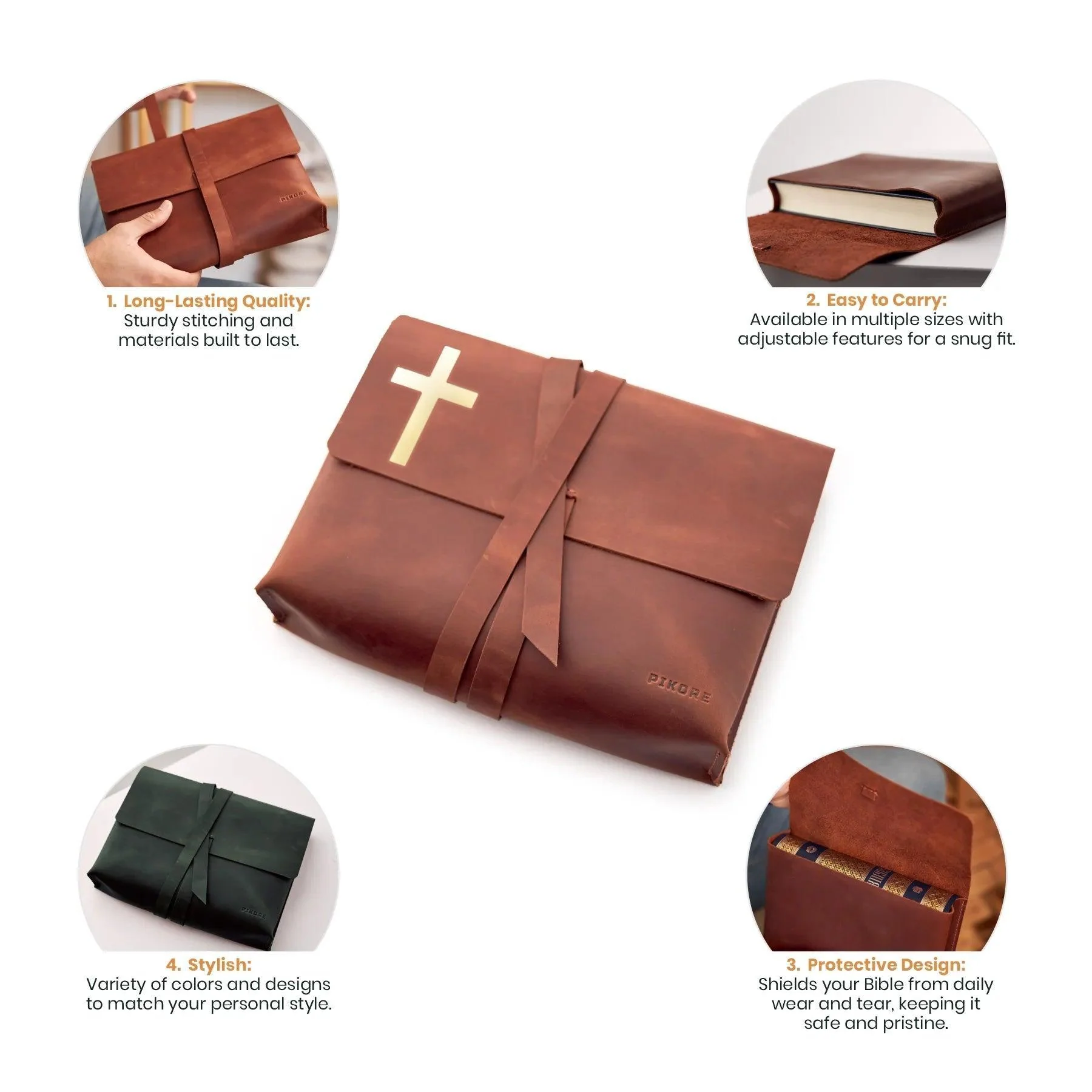 Leather Book Sleeve - Image 4
