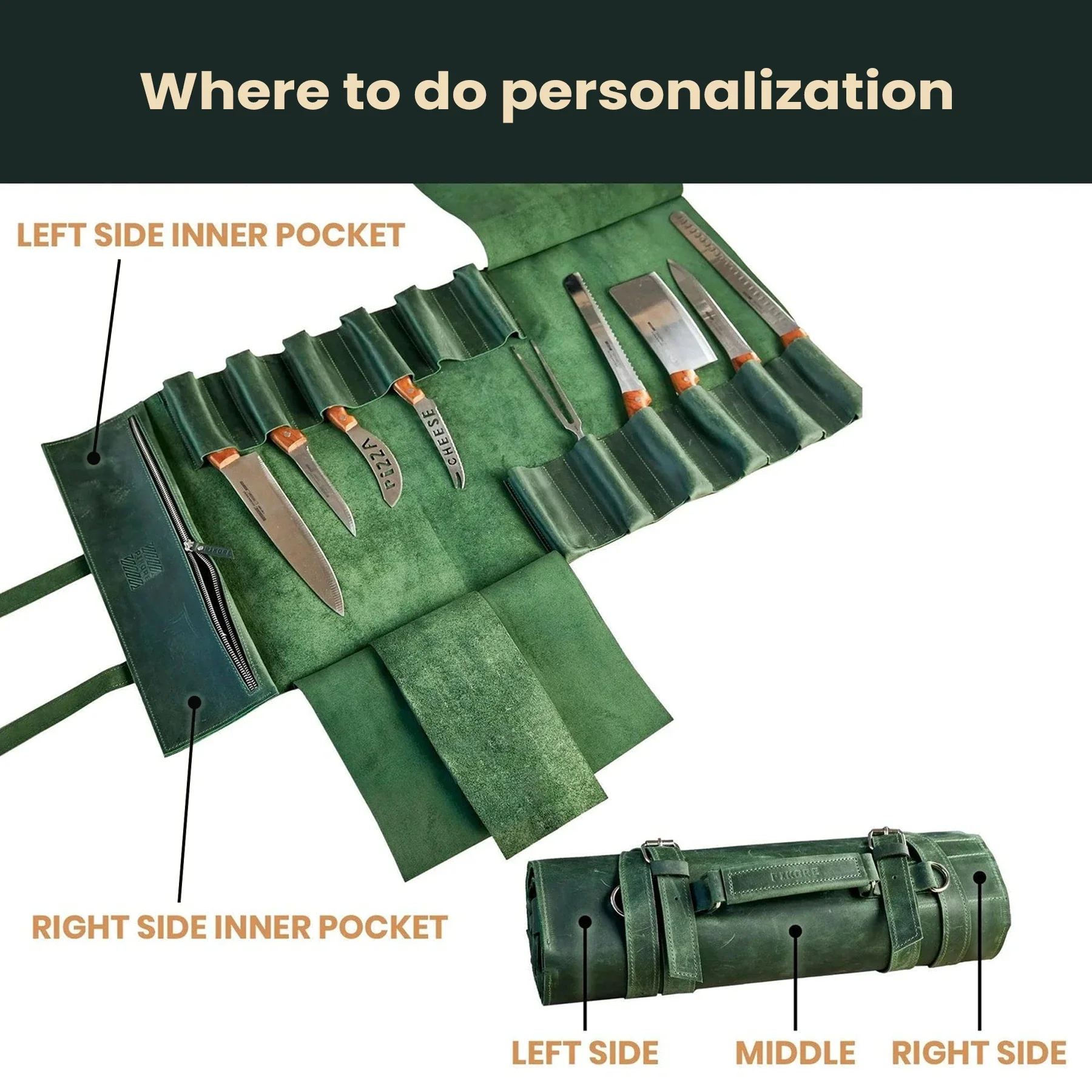 The Professional's Leather Knife Roll - Image 7