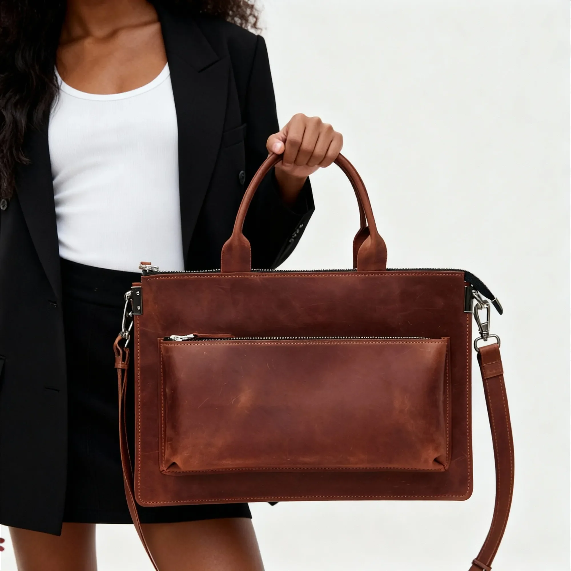 Leather Laptop Bag - Image 11