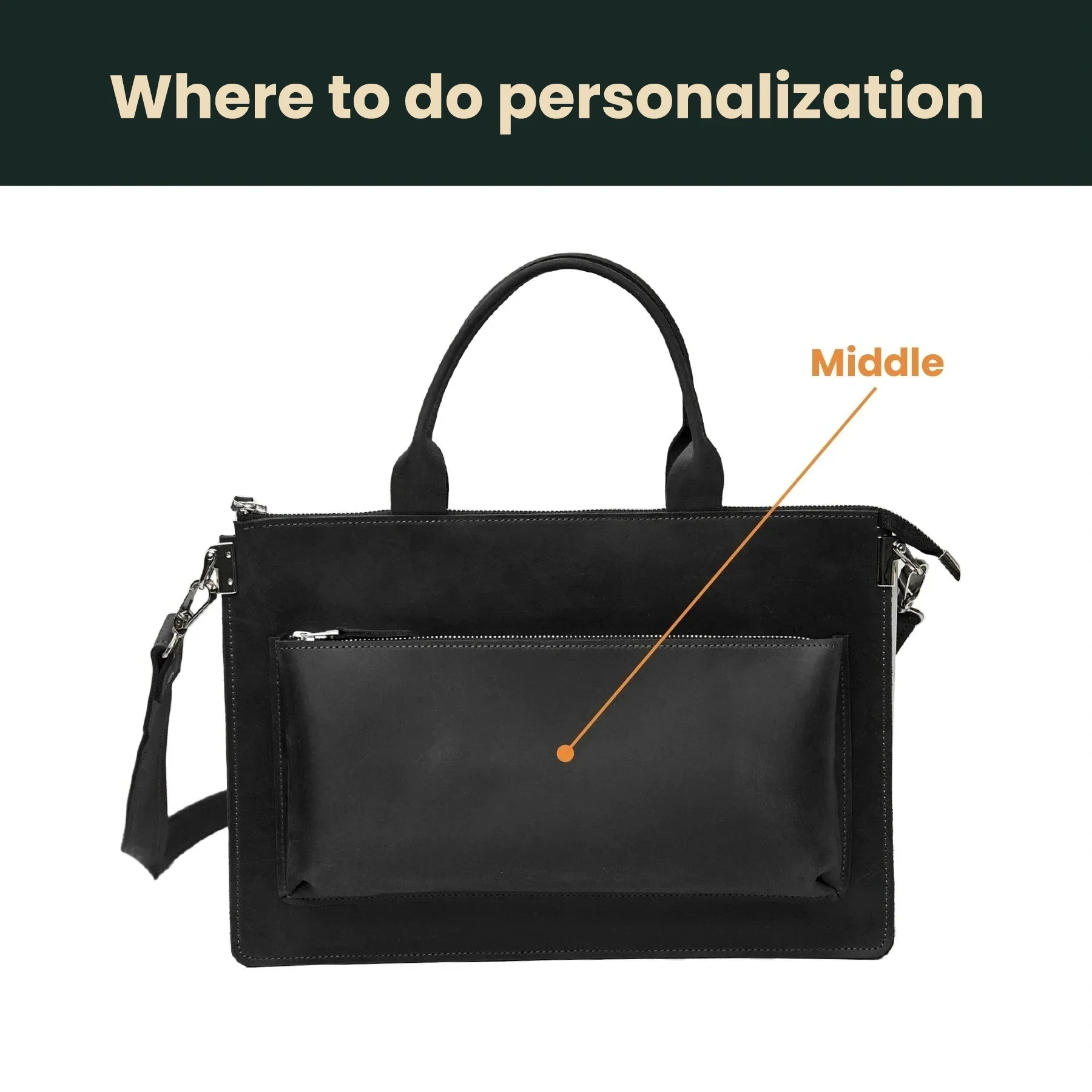 Leather Laptop Bag - Image 6