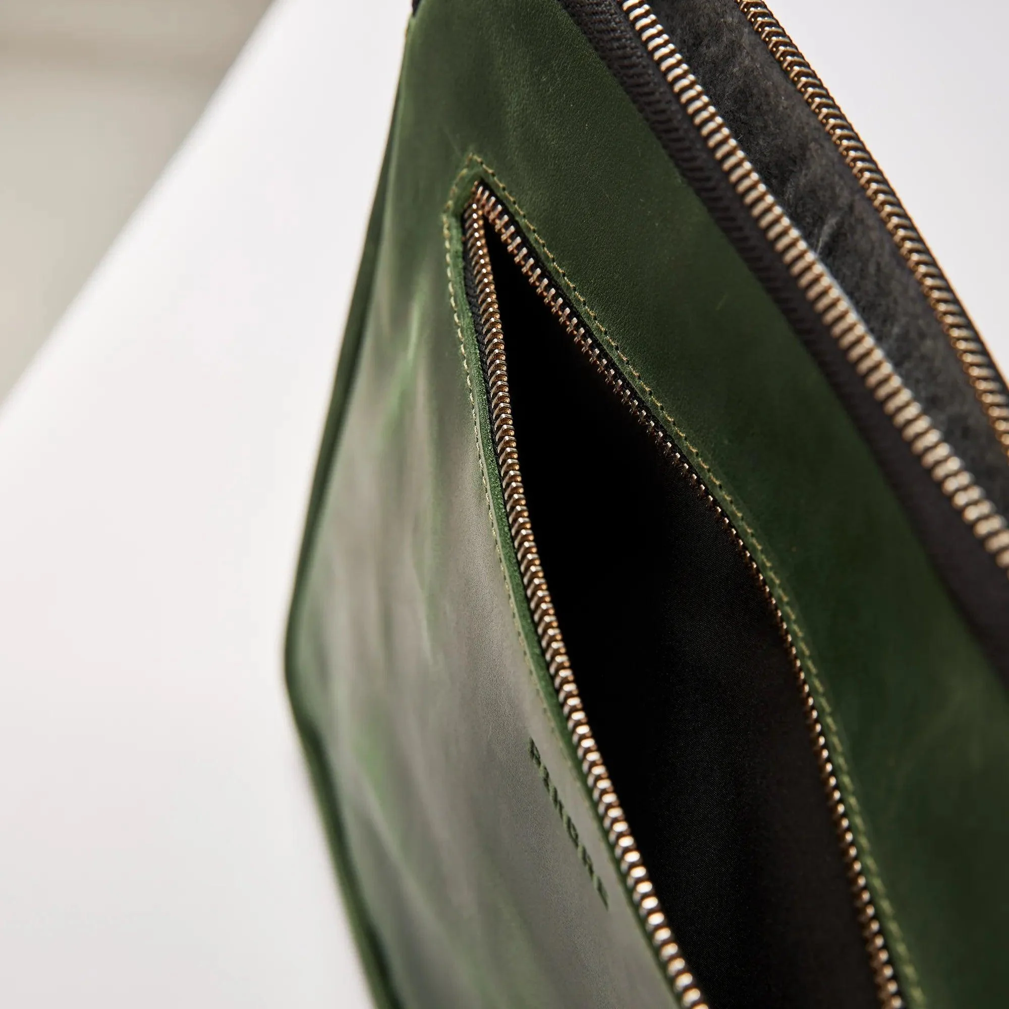 Leather Macbook Sleeve with Zipper - Image 16