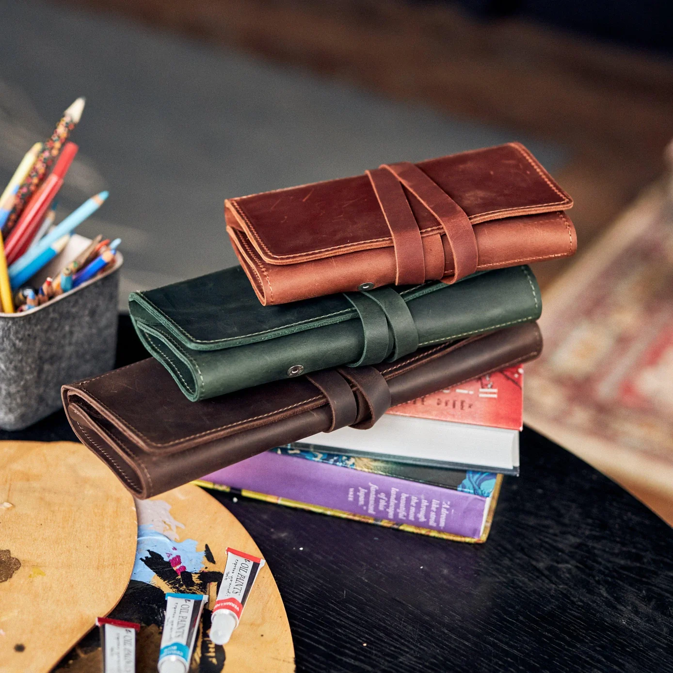 Leather Paint Brush Roll - Image 12