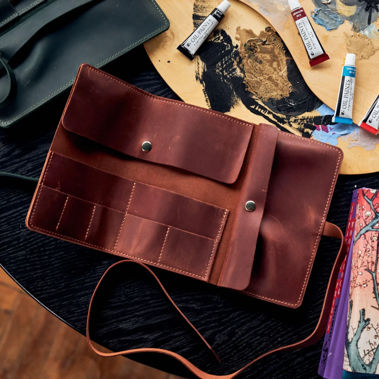 Leather Paint Brush Roll - Image 15