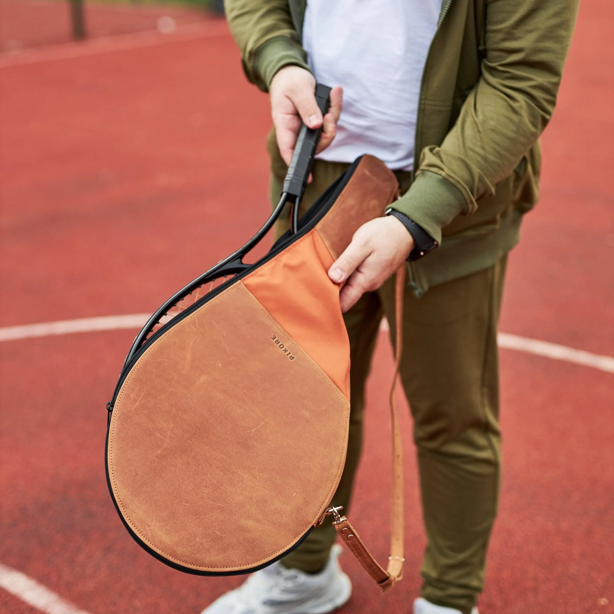 Leather Tennis Bag - Image 11