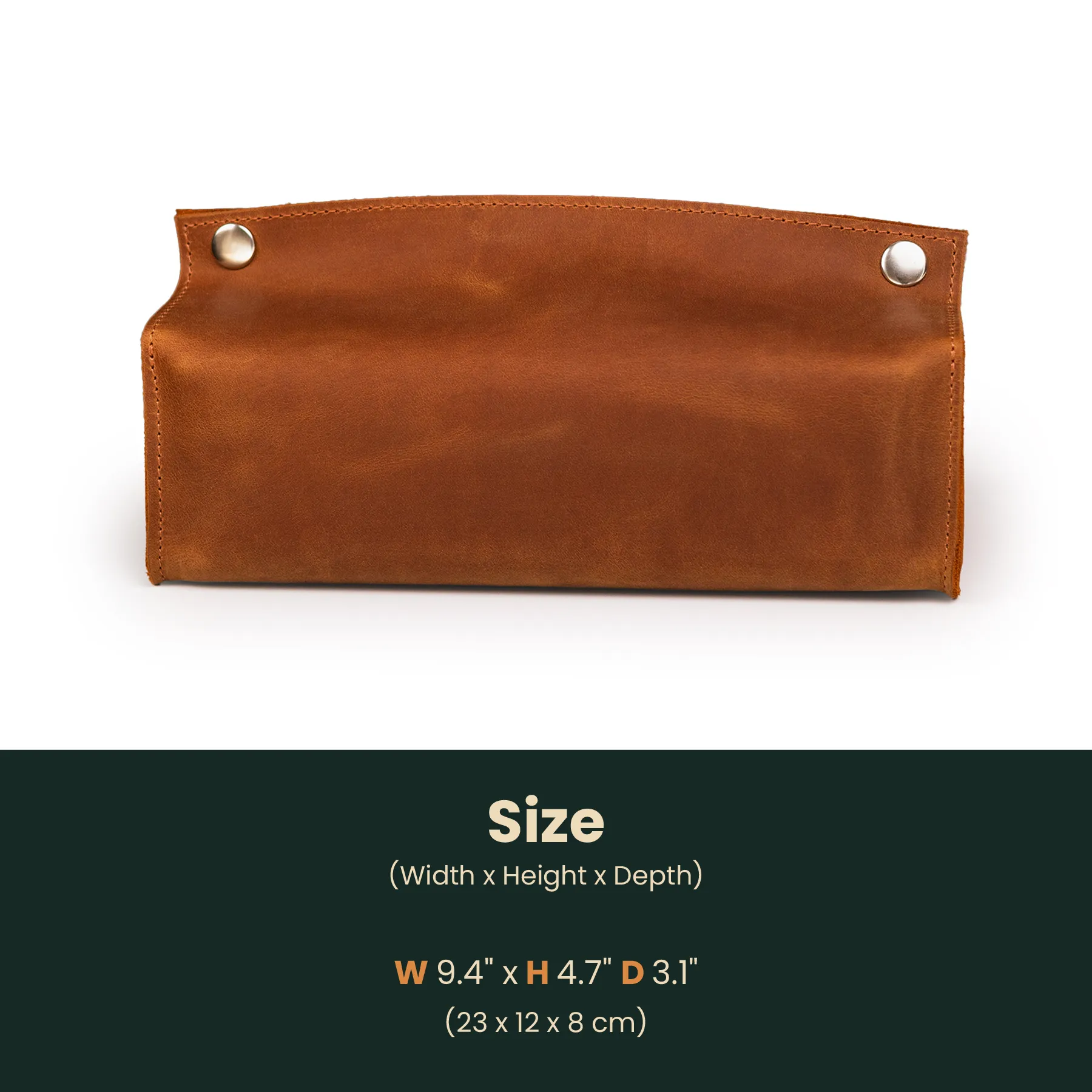Leather Tissue Box Cover - Image 4