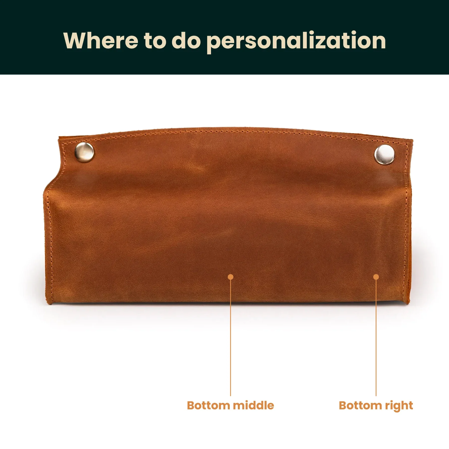Leather Tissue Box Cover - Image 5