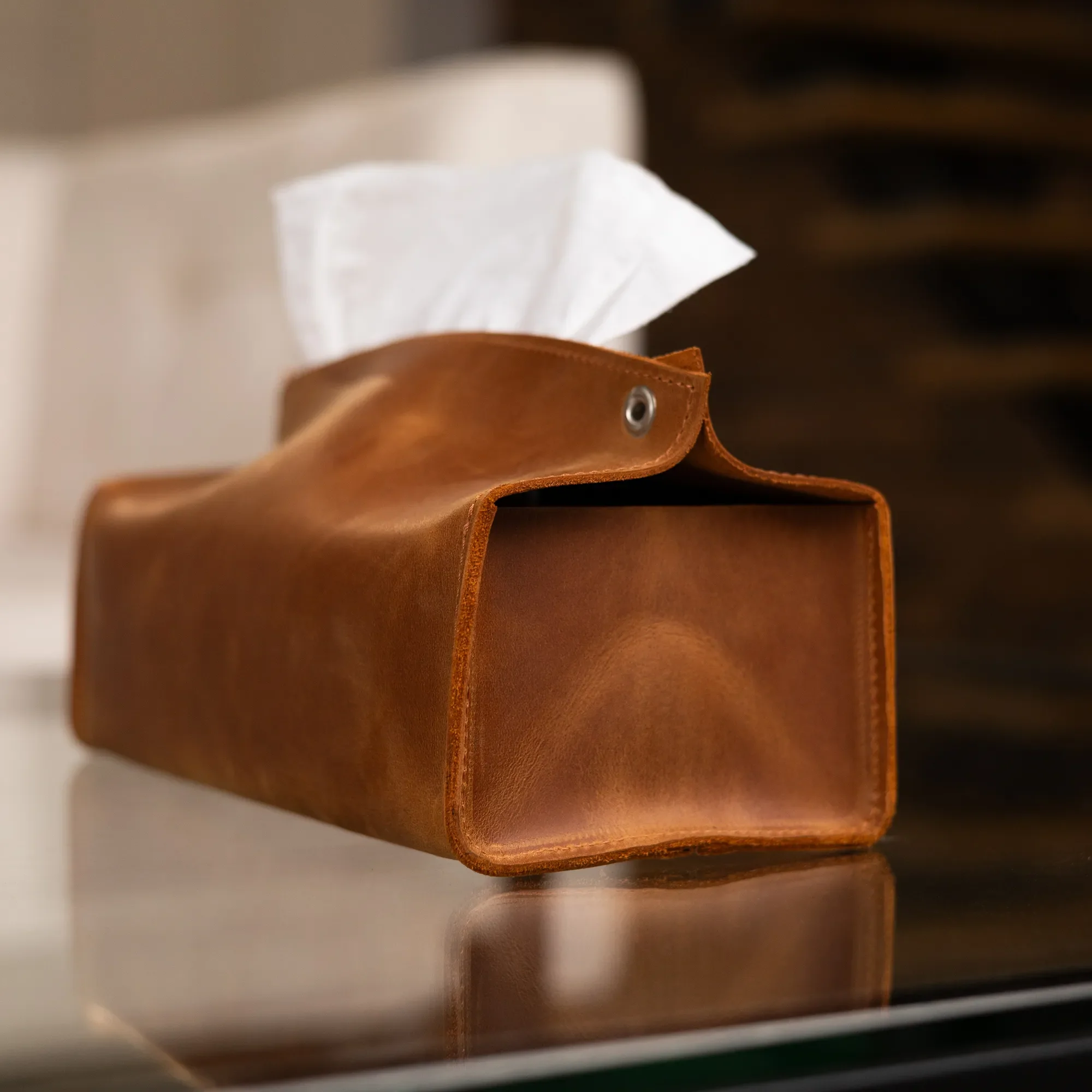 Leather Tissue Box Cover - Image 9