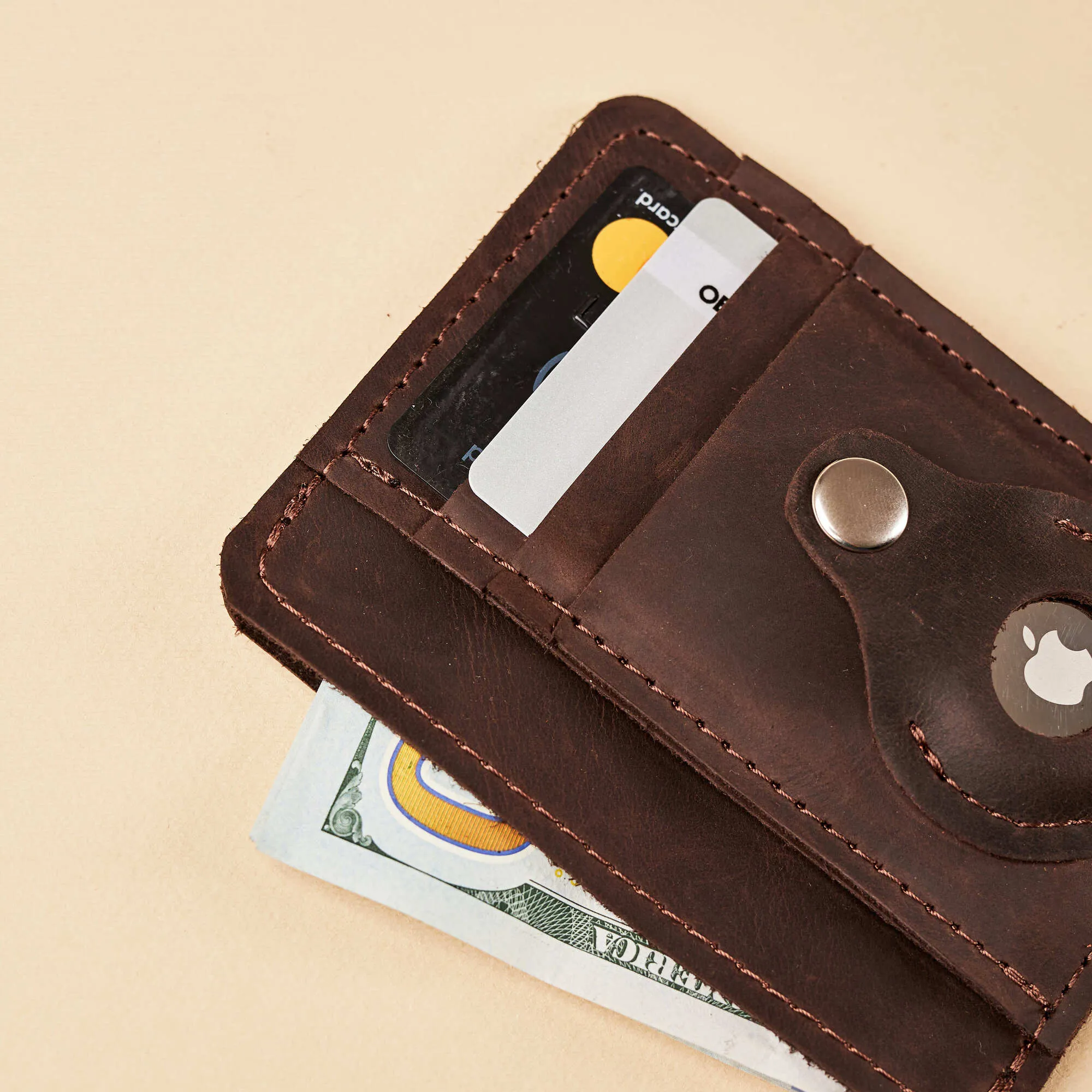 Leather Wallet with Airtag Slot - Image 17