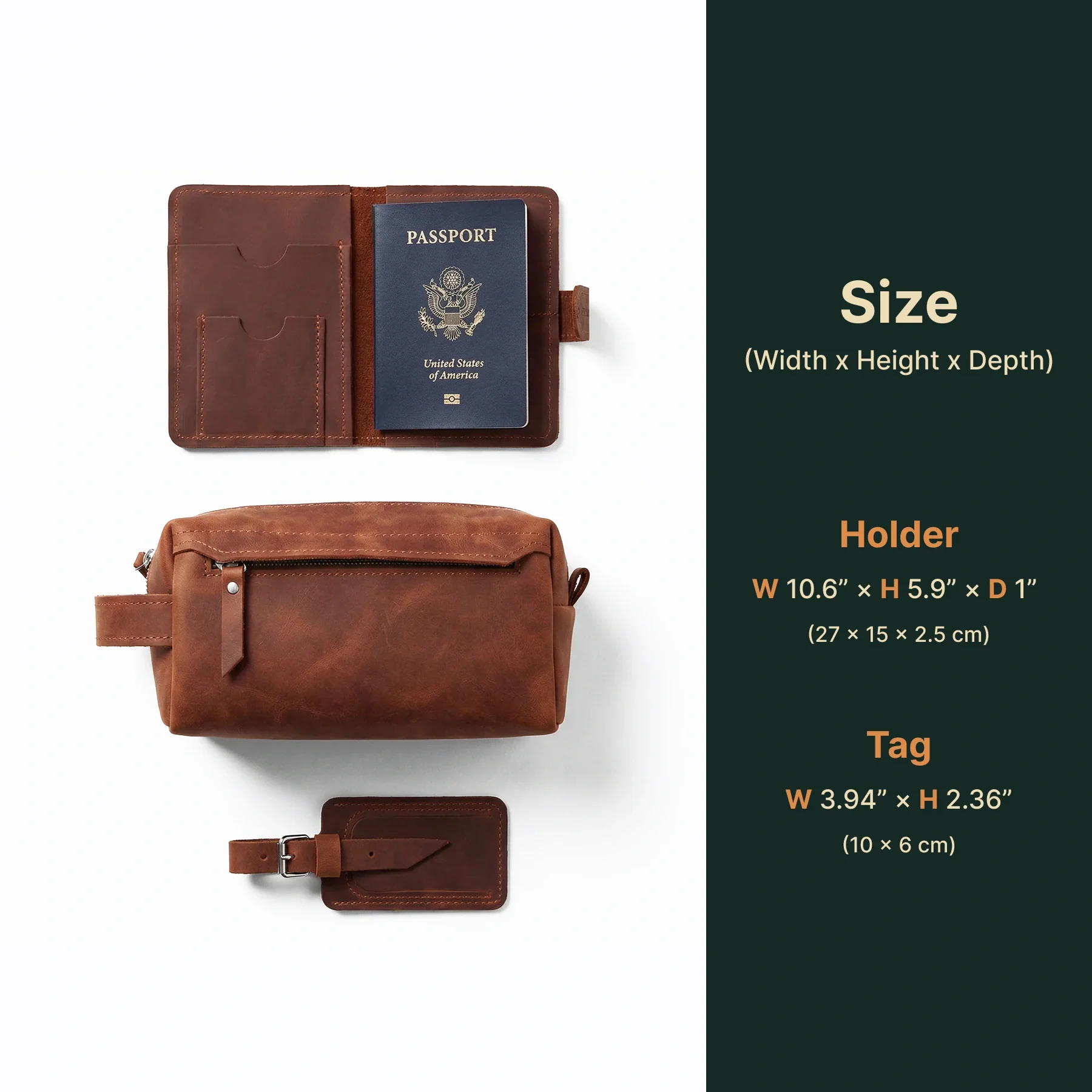 Passport Wallet & Luggage tag + Toiletry Bag - Image 5