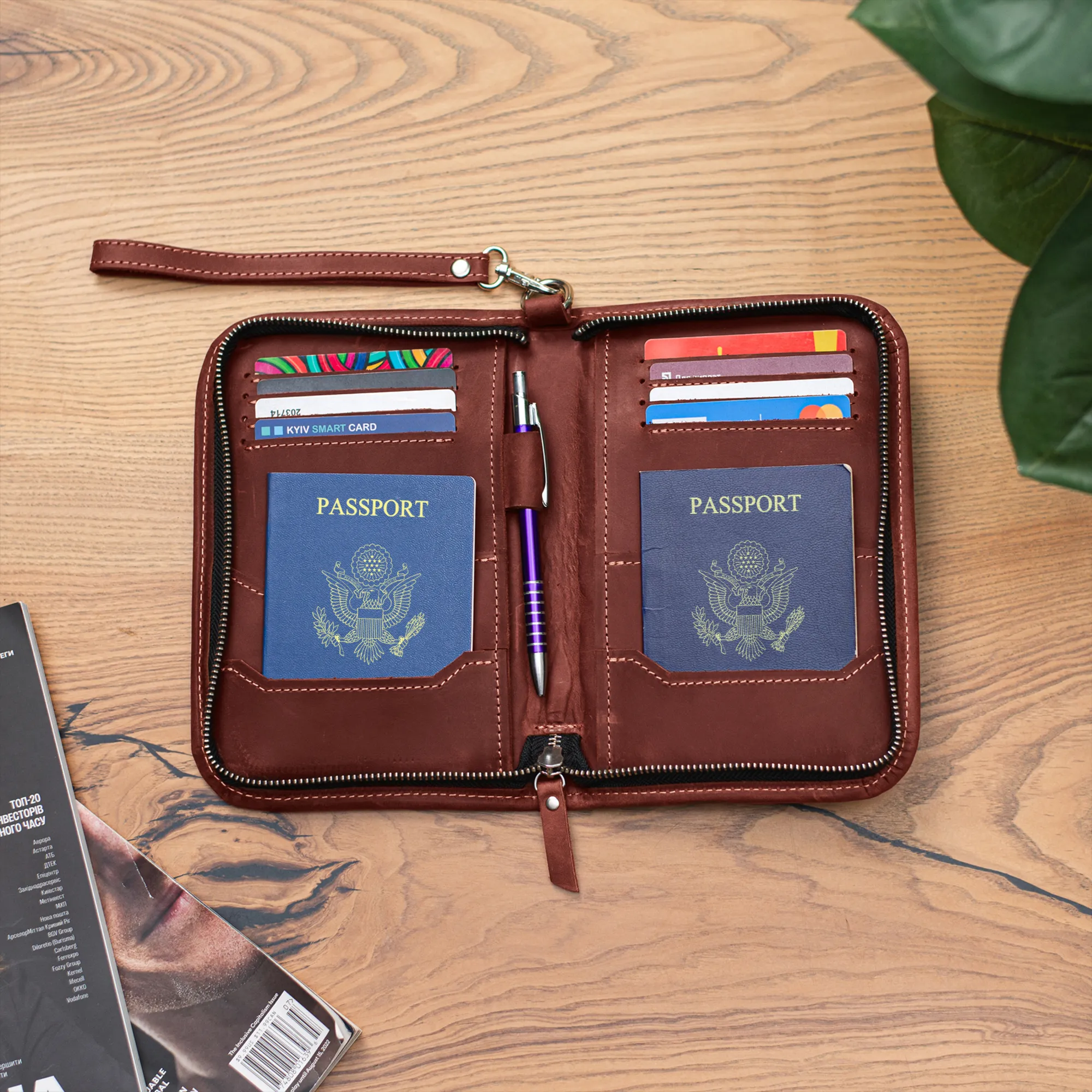 Passport Wallet with Zipper - Image 14