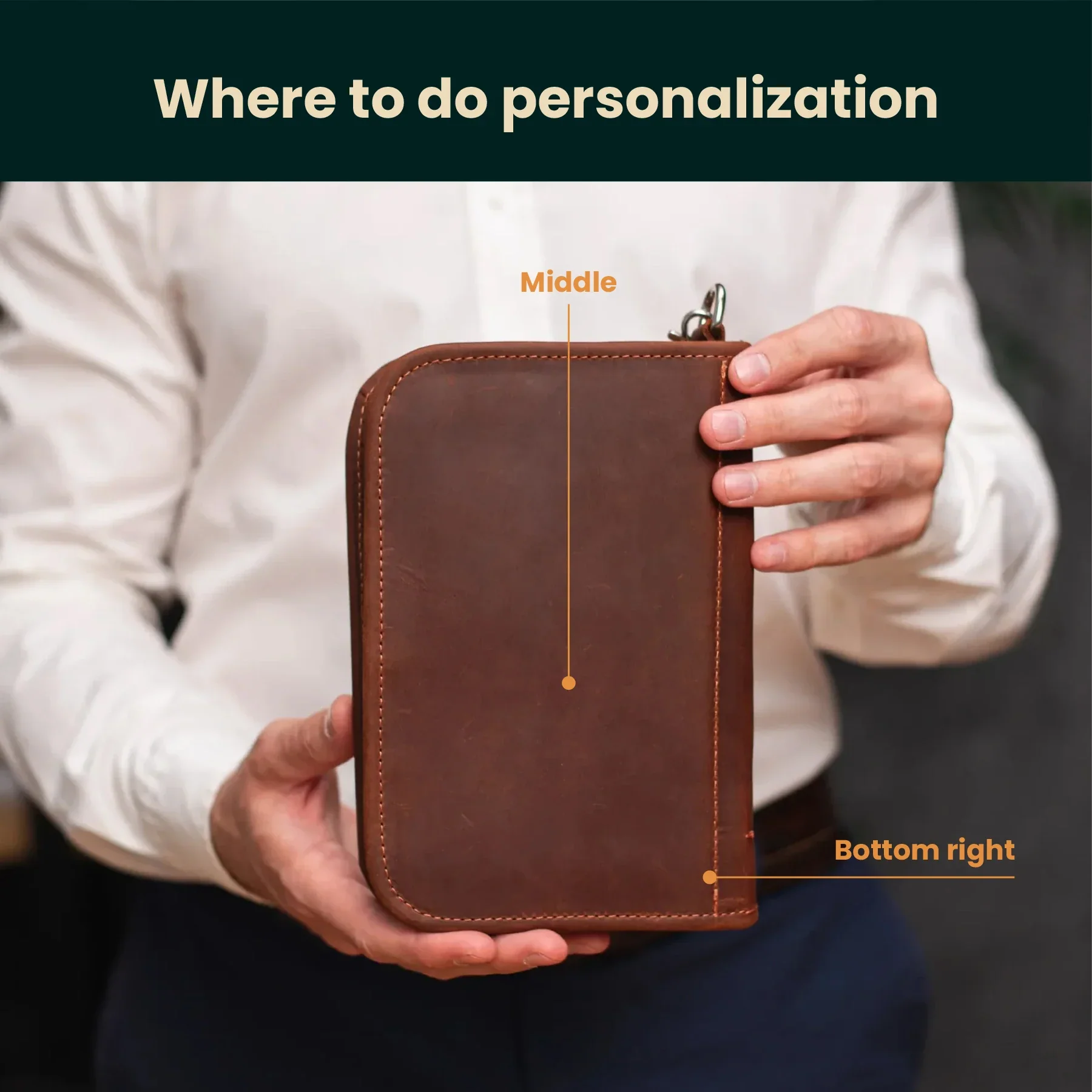 Passport Wallet with Zipper - Image 5