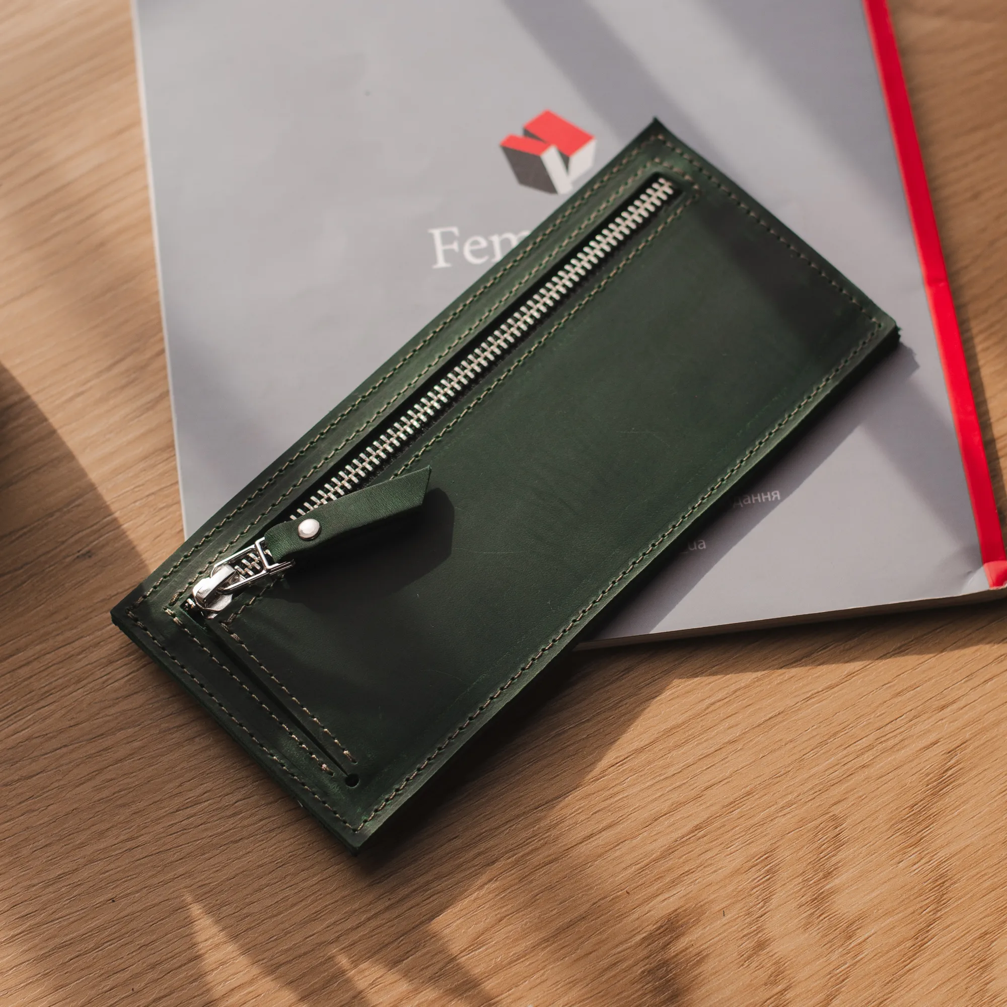 Slim Long Leather Wallet - Image 14
