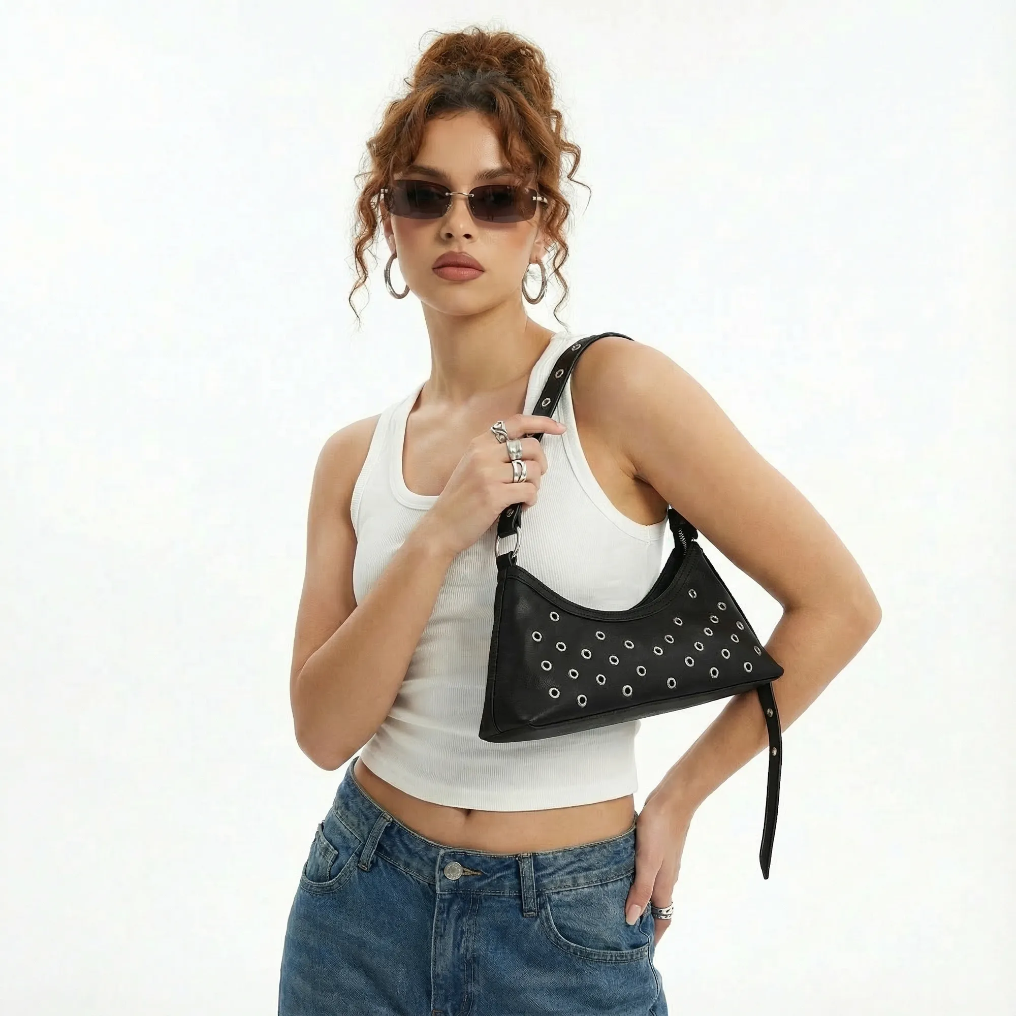 Studded Shoulder Bag - Image 2