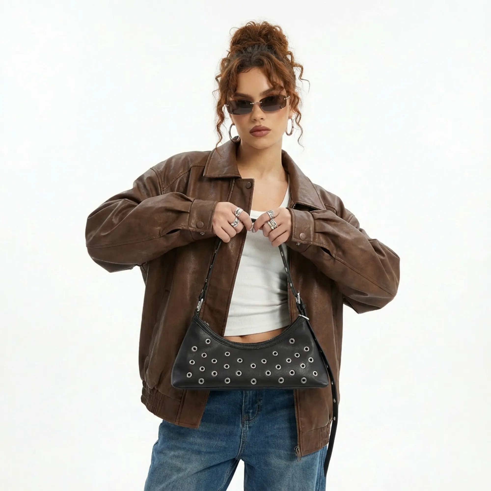Studded Shoulder Bag - Image 3